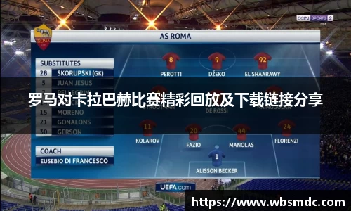 罗马对卡拉巴赫比赛精彩回放及下载链接分享